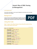 Create Some Generic Way of XML Parsing and Data Table Management