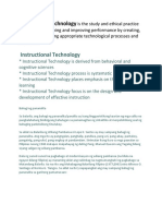 Educational Technology Is The Study and Ethical Practice of Facilitating Learning and Improving Performance by Creating