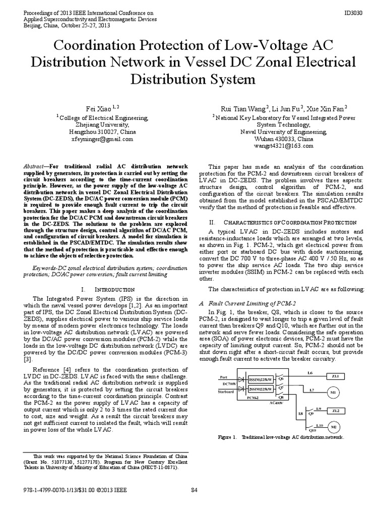 Coordination Protection Of Low Voltage AC Distribution Network In