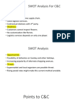 SWOT Analysis For C&C