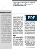 Hospital Occupational Exposure Blood: Prospective, and Institutional