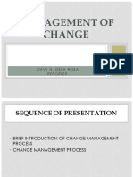 MANAGEMENT OF CHANGE - Process of Change Management