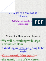 7-1 Mass of A Mole of