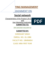 Marketing Management: Assignment On