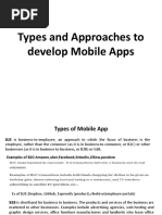 Types and Approaches To Develop Mobile Apps