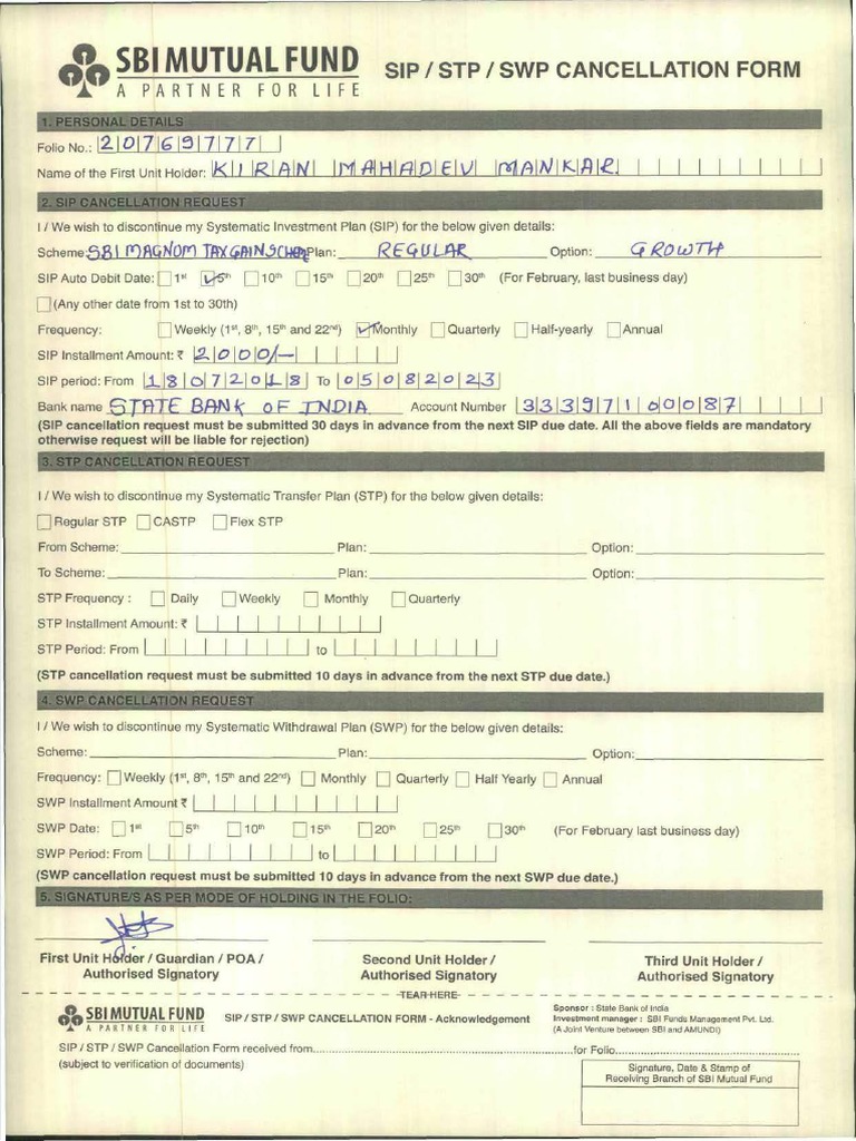Sip cancellation form pdf financial services companies financial