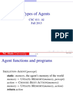 Types of Agents: CSC 411: AI Fall 2013