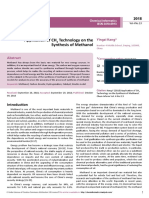 Application of Ch4 Technology On Thesynthesis of Methanol