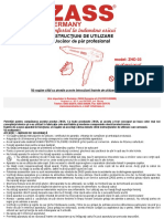Manual de Utilizare Uscator de Par Profesional Zass ZHD 03