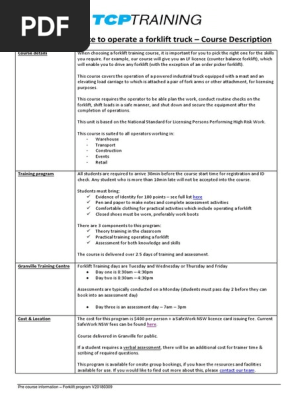 Forklift Course Description V20180309