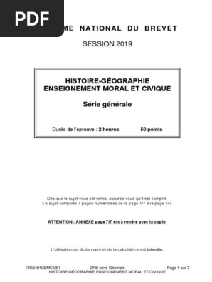 Brevet Des Colleges 2019 Les Sujets D Histoire Geographie Serie Generale Troubles La Violence