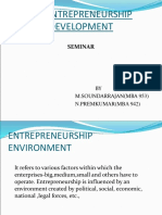 Entrepreneurship Development: Seminar