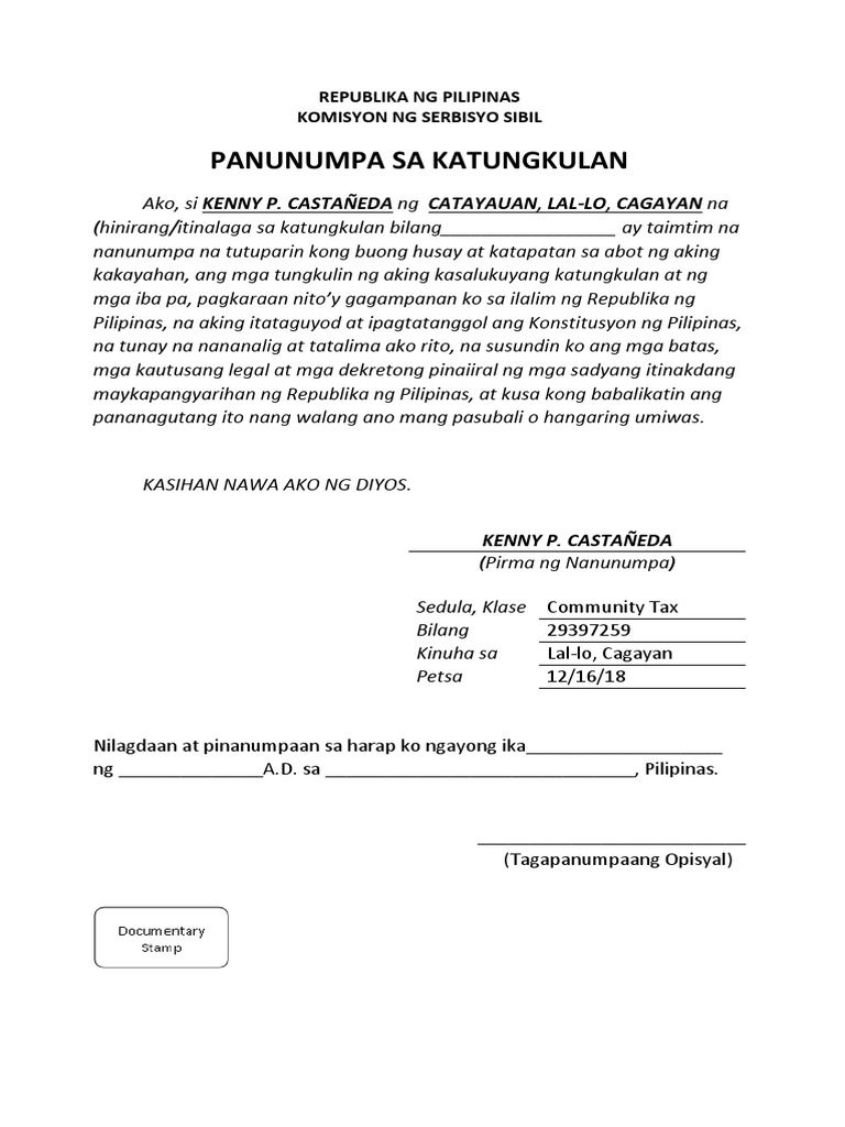 PANUNUMPA | PDF