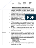 Policy 1.11 Fraud Control and Corruption Prevention