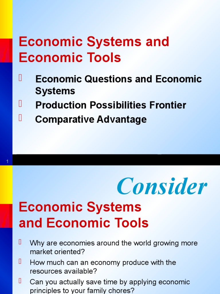 Economic Systems and Economic Tools