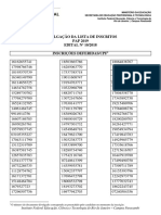 Divulgacao de Inscritos Pap2019