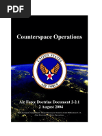 AFDD Template Guide Counterspace Operations: 20 September 2002 Air Force Doctrine Document 2-2.1 2 August 2004