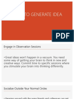 Ways To Generate Idea