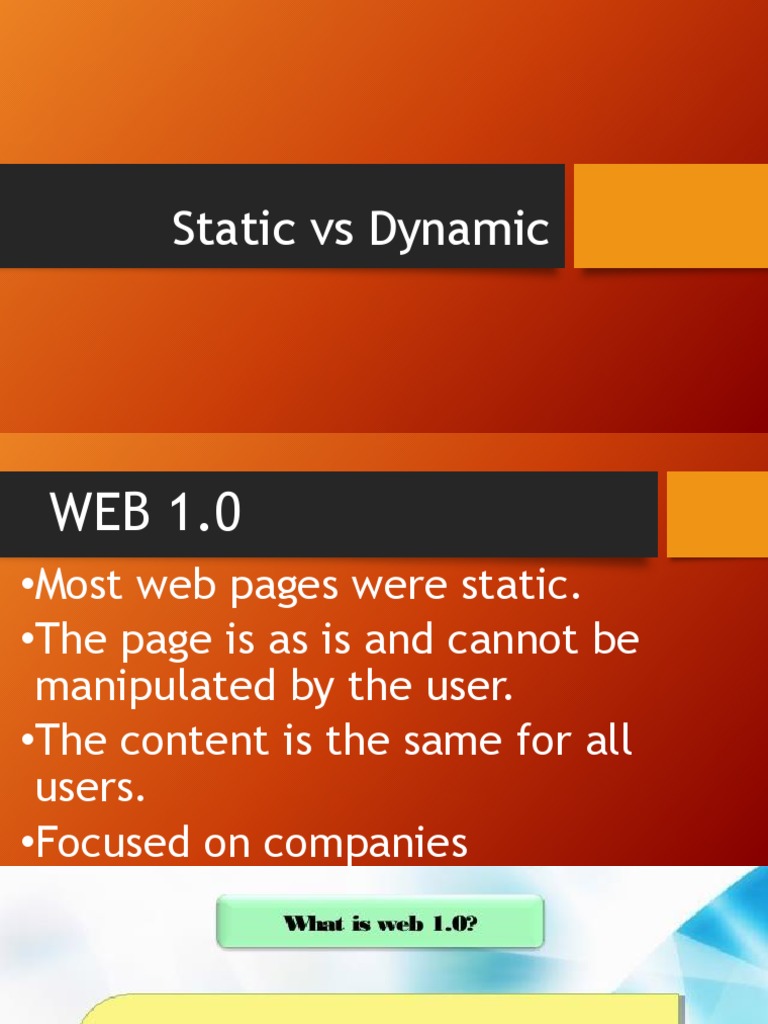 Static Vs Dynamic 2 | PDF | Business | Computers
