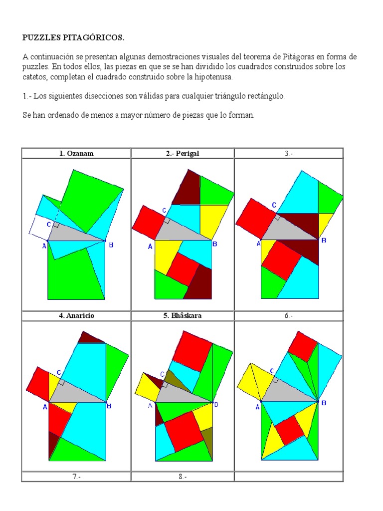 puzzles pitagoricos