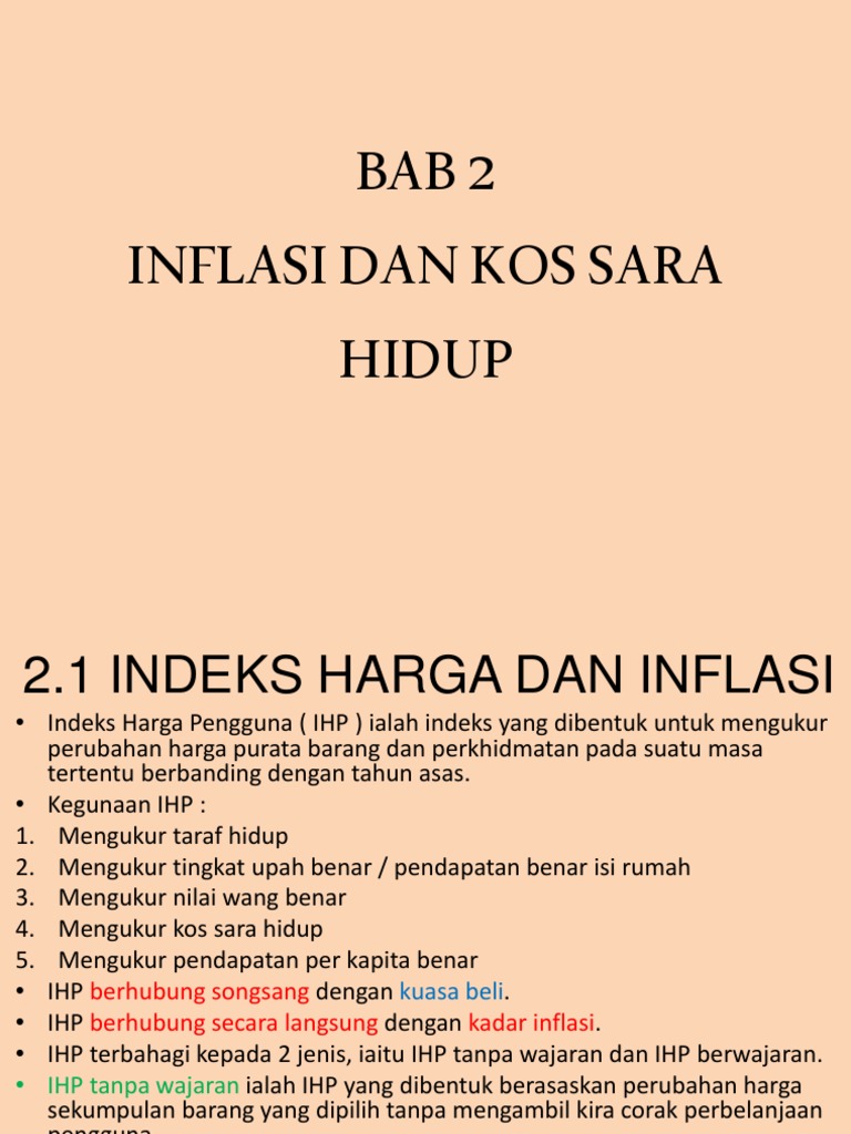 Kesan Inflasi dan Kos Sara Hidup Terhadap Kadar Caj