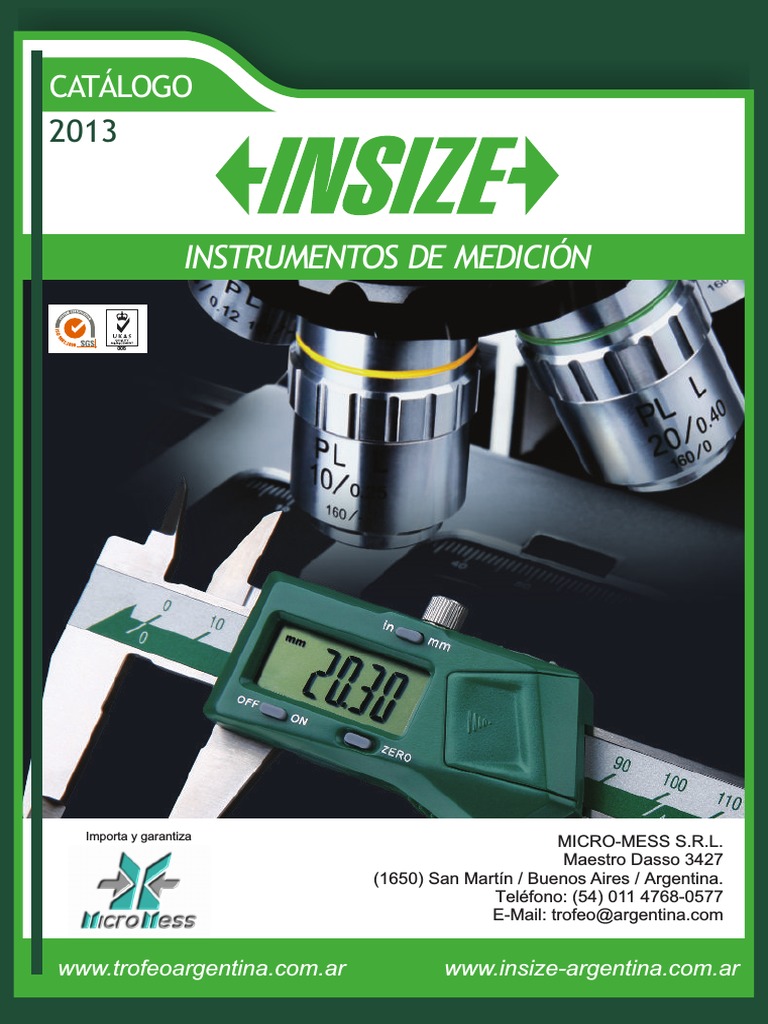 Catálogo Insize Argentina 2013 | PDF | Longitud | Herramientas