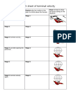 Work Sheet of Terminal Velocity