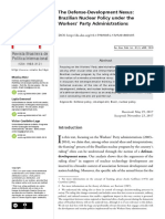 The Defense-Development Nexus: Brazilian Nuclear Policy Under The Workers' Party Administrations