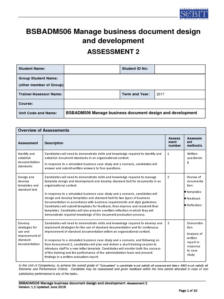 Business Document Design Assessment 2 | PDF | Usability | Page Layout