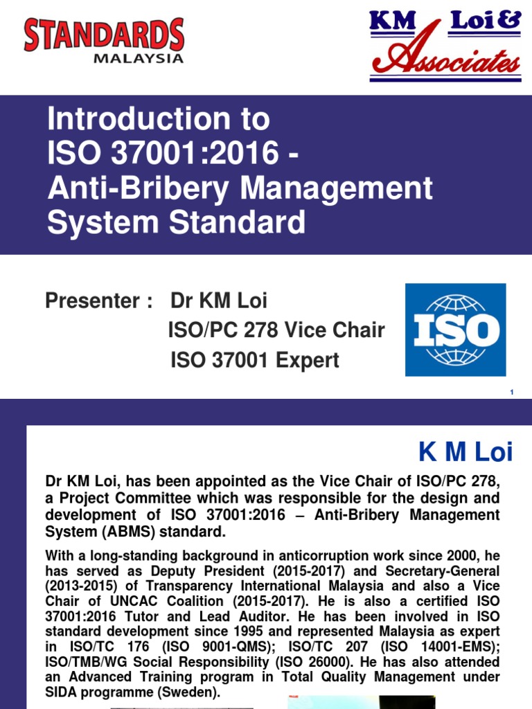 Quality Iso 37001 Malaysia Anti Bribery Management System Abms