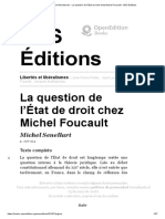 Senellart (2018) La Question de l’État de Droit Chez Michel Foucault