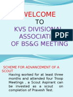 Welcome: Kvs Divisional Association of BS&G Meeting