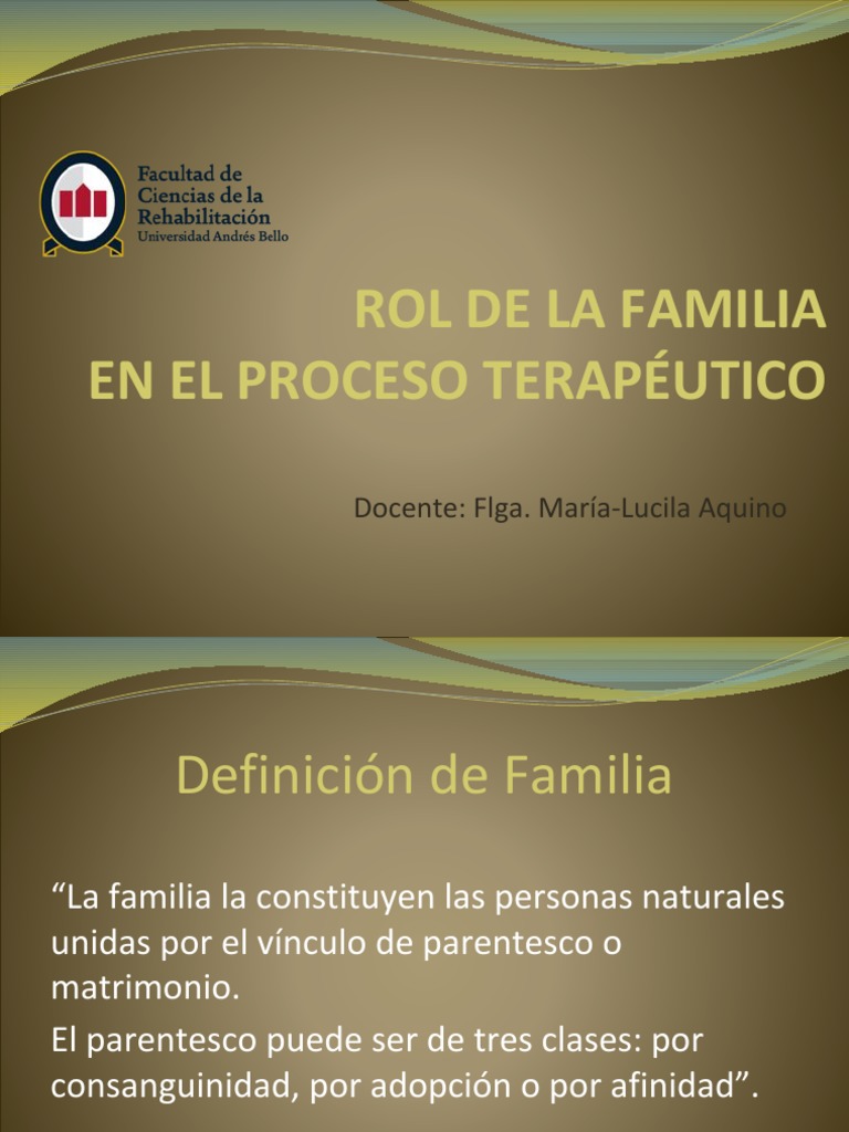 Rol de La Familia en El Proceso Terapéutico | PDF