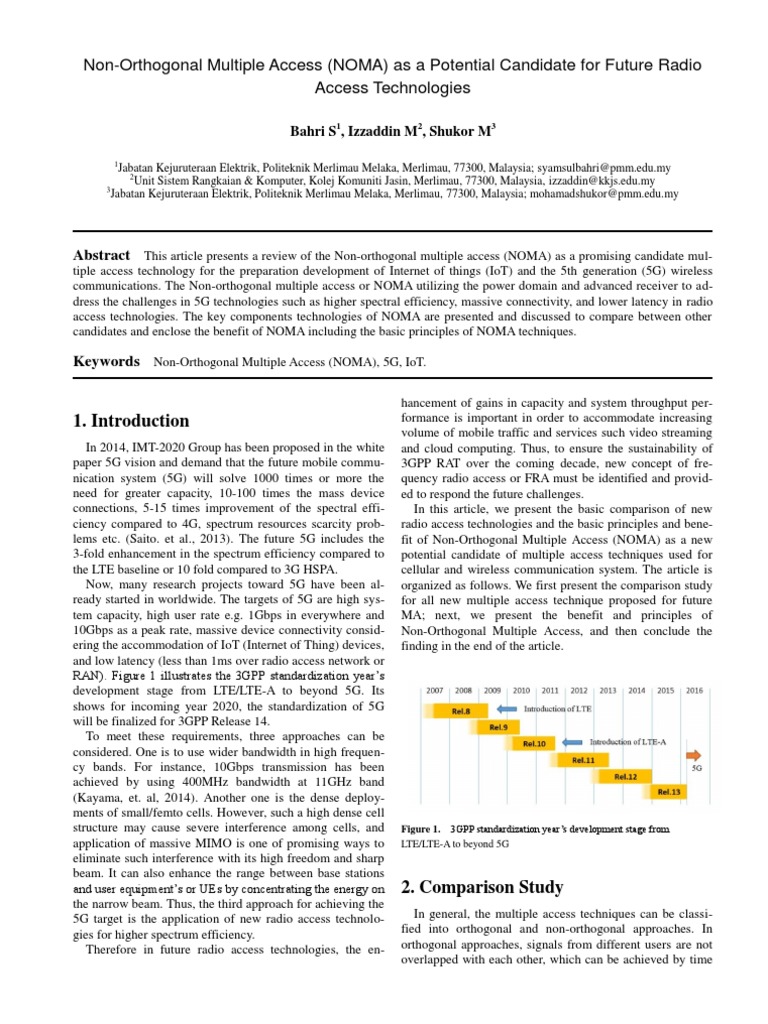 Non-Orthogonal Multiple Access NOMA As A PDF | Download Free PDF ...