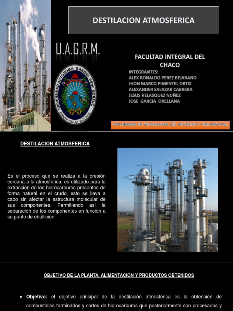 Destilacion Atmosferica PDF Destilación Petróleo