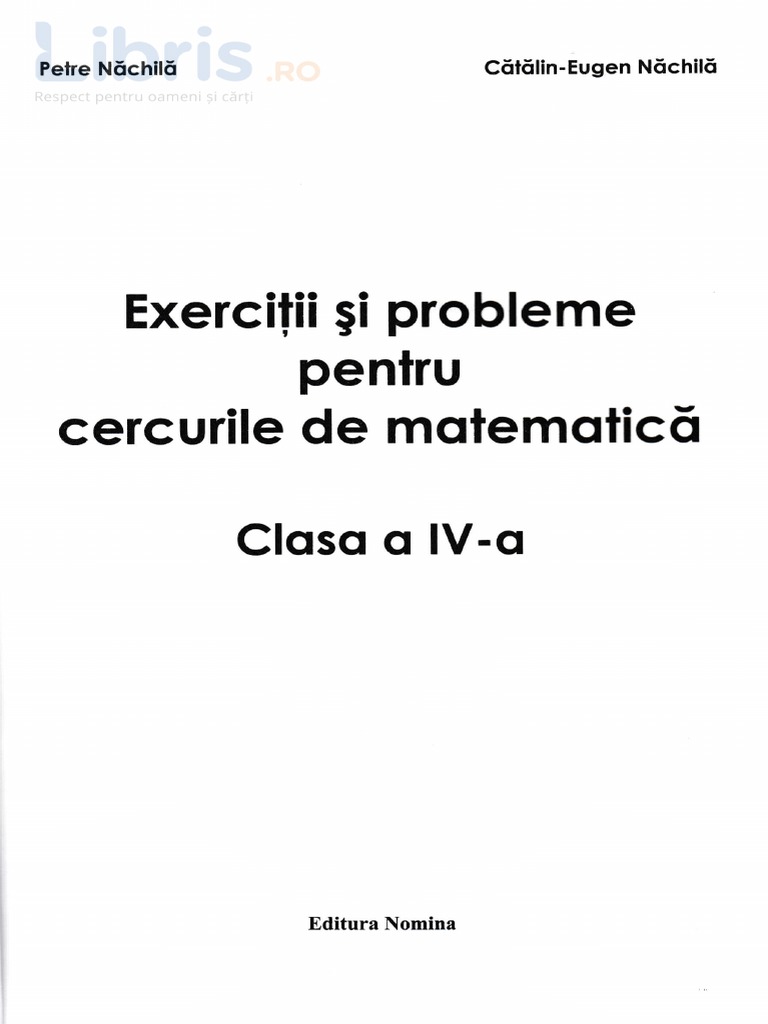 matematica clasa 4 exercitii