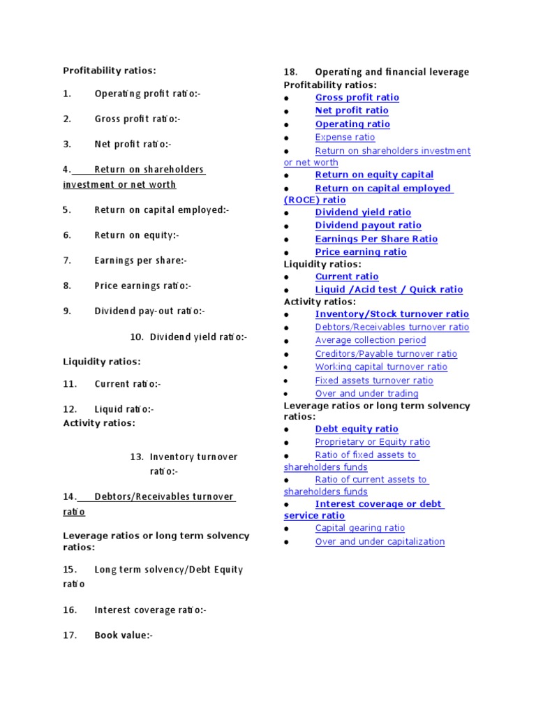 Key Financial Ratios Explained | PDF | Dividend | Market Liquidity