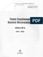 Gazeta Matematica Clasa 4 Teme Supliment - Radu Gologan PDF