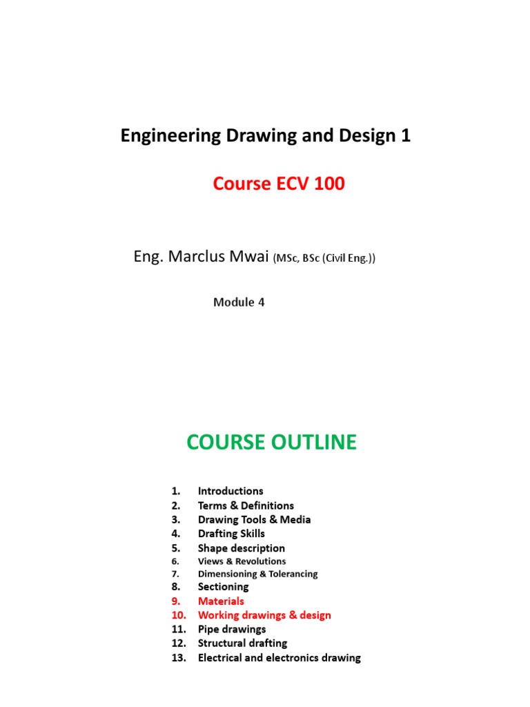 04 Working Drawings - Module 4 | PDF | Technical Drawing | Engineering ...