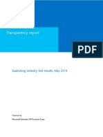 Transparency Report: Examining Industry Test Results, May 2019