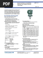 General Specifications: Model EJA510A and EJA530A Absolute and Gauge Pressure Transmitter