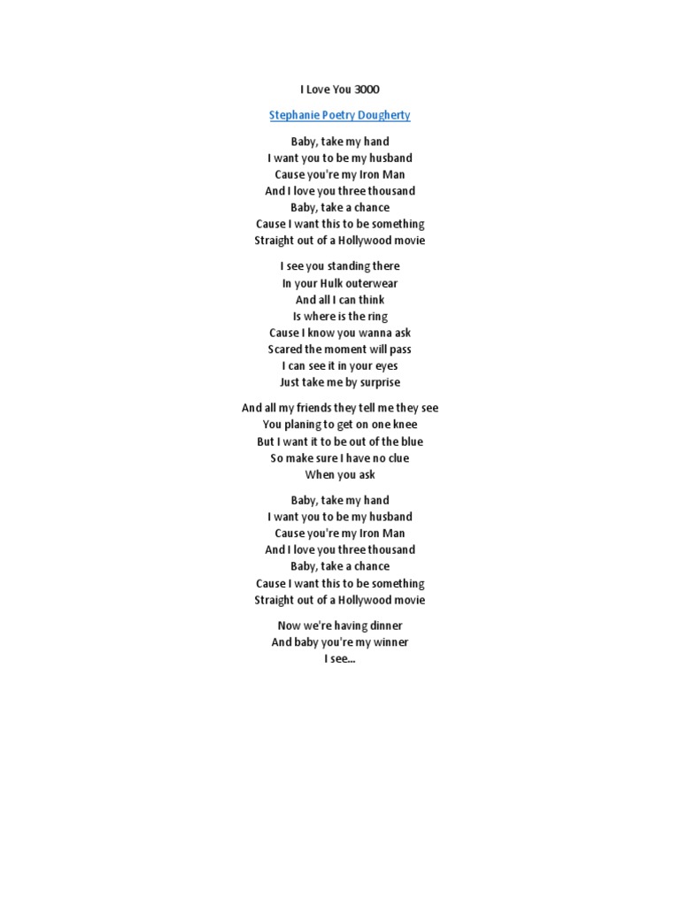 I Love You 3000 Pdf