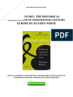Metahistory The Historical Imagination in Nineteenth Century Europe by Hayden White