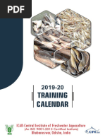 ICAR-CIFA Training Calendar 2019-20 Web