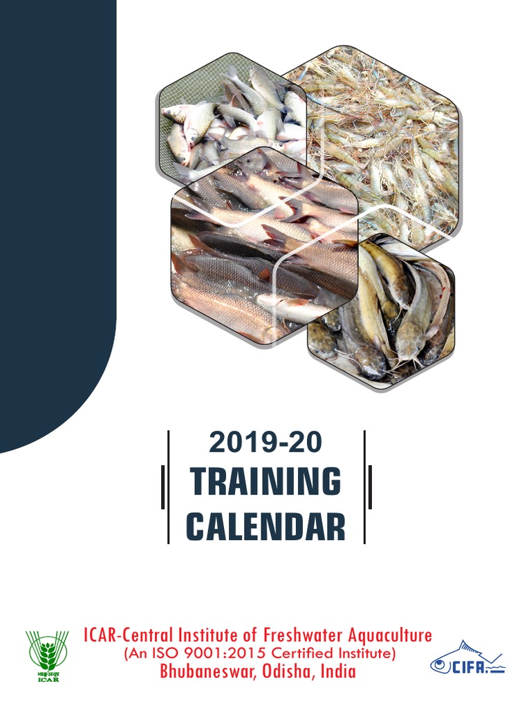 ICARCIFA 201920 Training Calendar Comprehensive Schedule of