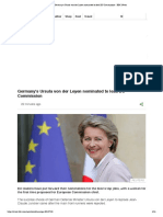 Germany's Ursula Von Der Leyen Nominated To Lead EU Commission - BBC News