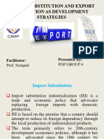 Import Substitution and Export Promotion As Development Strategies