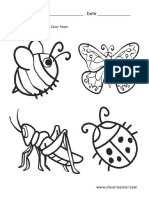 Color The Insects Preschool Insect
