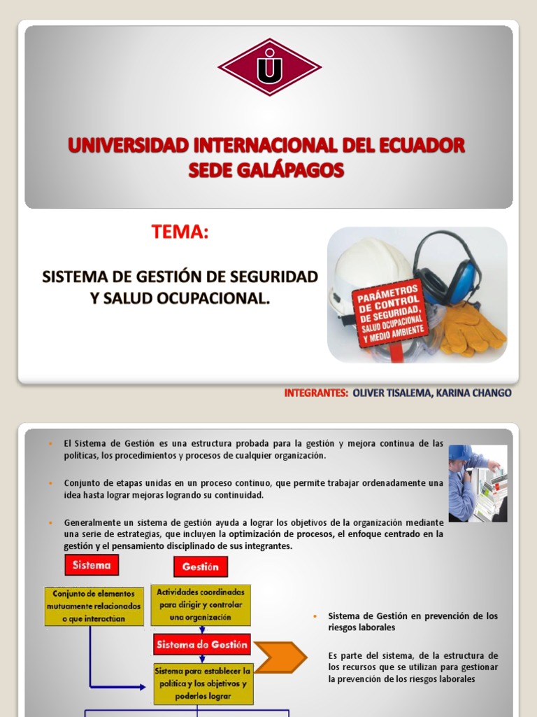 Sistema de Gestión en Salud Ocupacional | PDF | Seguridad y salud ...