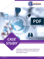 Case Study Healthcare Institute Goes Paperless in Patient Onboarding and Discharge Process